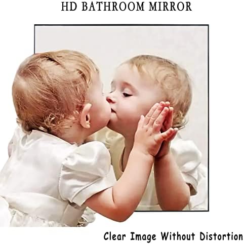 Black 30x40 Inch Bathroom Mirror with Aluminum Frame