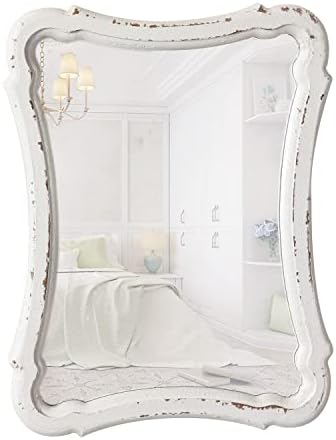 Sintosin Rustic Wood Framed Wall Mirror 12x9 Inches