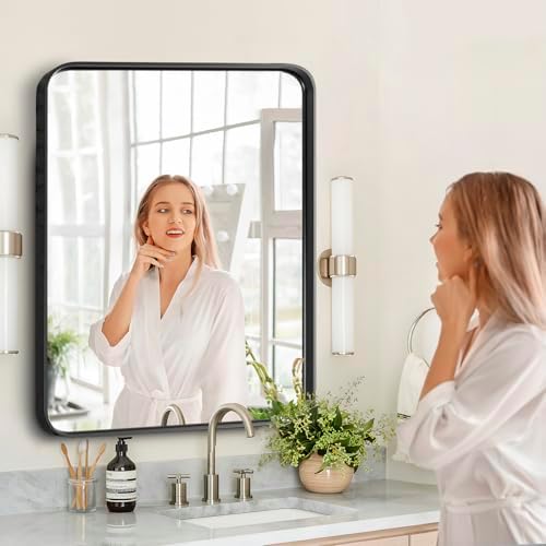 Zibbizo 22x30 Inch Bathroom Mirror with Metal Frame 1