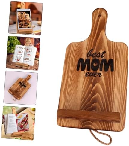 Cabilock Wooden Recipe Book Stand for Kitchen and Desktop