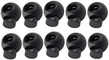 10 Pcs Black Reusable Plastic Spring Toggle Cord Locks 1