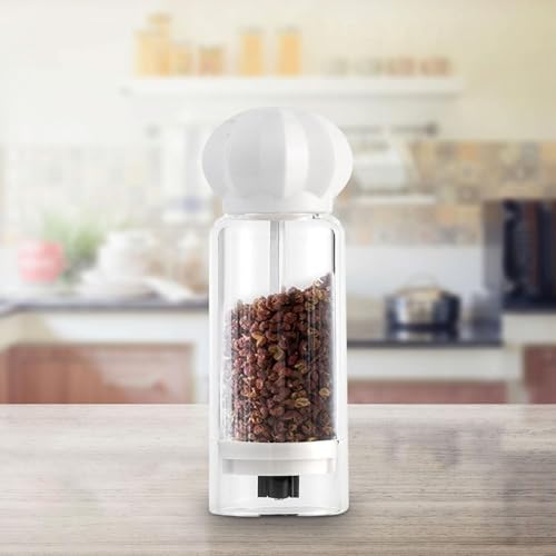 SiaBiced Clear Seasoning Grinder Set - White