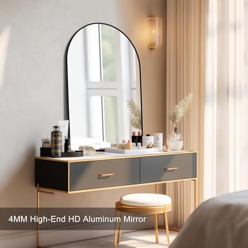 SILD Arched Wall Mirror 30x40 Black Modern