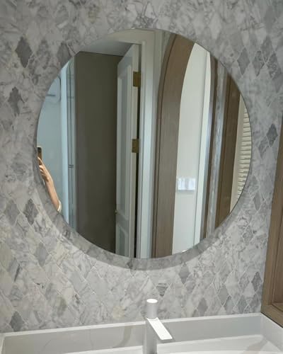 LTSRLL Round Wall Mirror - Frameless HD Explosion-Proof