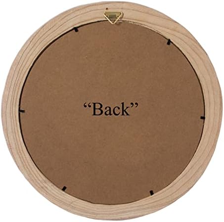 Vintiquewise Decorative Round Wood Wall Mirror