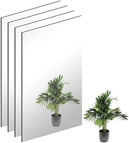 QEEYON 16 x 12 Wall Mirror Tiles Self Adhesive