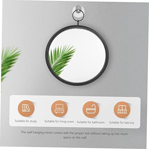 COSMEVIVI Round Black Wall Hanging Mirror 1