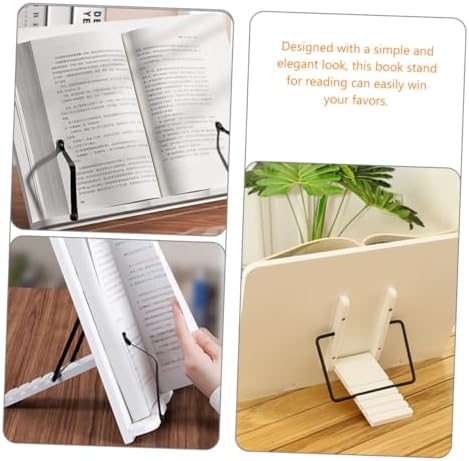 KALLORY Adjustable Wooden Book Stand for Reading and Display 1