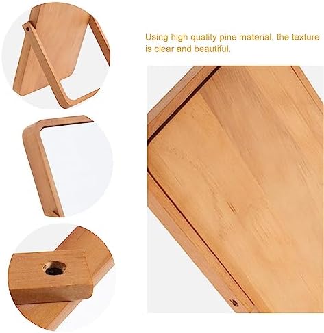 Mokoze Wood Vanity Mirror for Desk or Wall - 1055x787x079 Inches