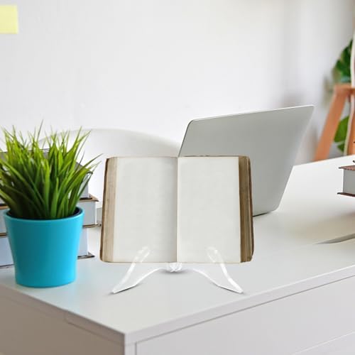 Zerodeko Acrylic Cookbook Stand Holder Book Display