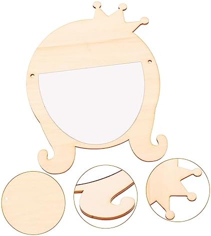 Mipcase Wooden Cartoon Wall-Mount Makeup Mirror for Girls