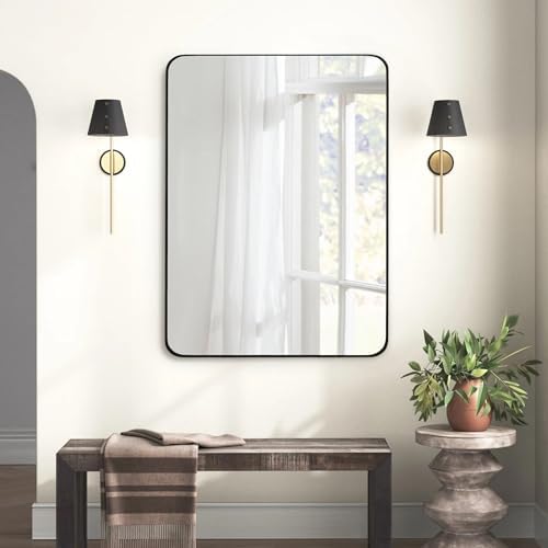 CULER 30x40 Inch Black Frosted Wall Mirror
