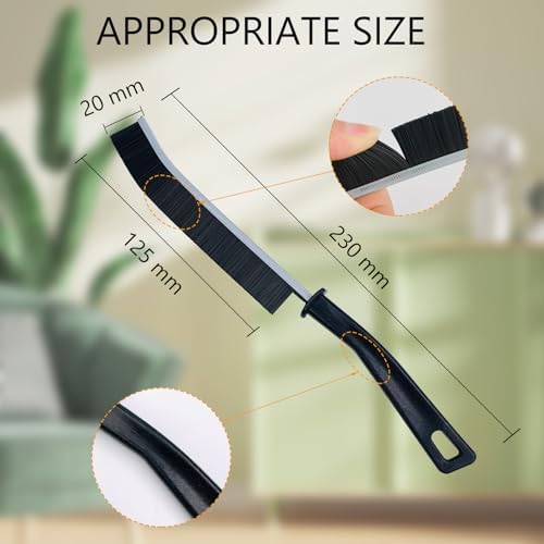 KTOJOY 4 PCS Hard Bristle Crevice Cleaning Brush Set - Black