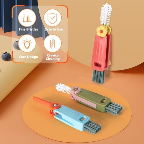 Yadiana 3 in 1 Cup Lid Cleaning Brush Set