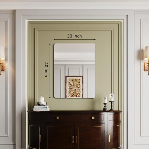 Frameless Bathroom Mirror 30x40 HD for Vanity Over Sink