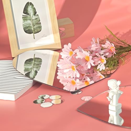 DARENYI Heart Shaped Wall Mirror Tile 12x116inches