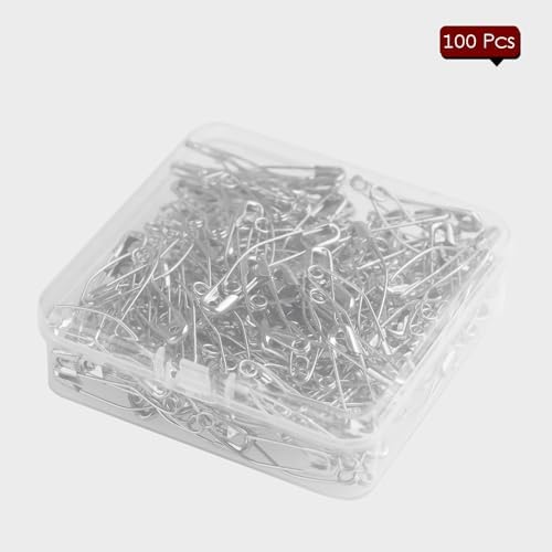 100 Pack Curved Safety Pins for Quilting