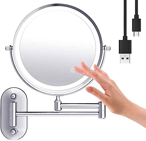 Bleslin Wall Mounted Makeup Mirror 5X Magnification 360 Swivel