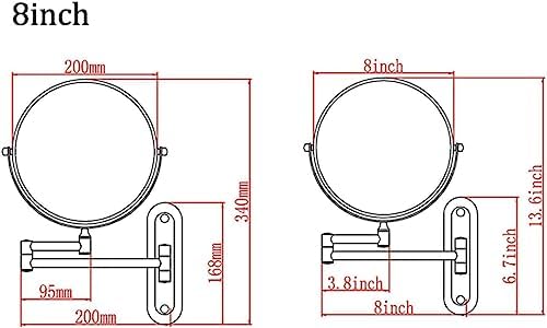 Bleslin Makeup Mirrors with 3X Magnification 8 Inch Brass Vanity Mirror