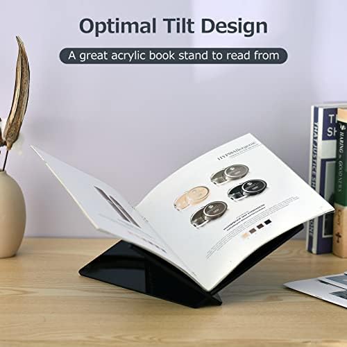 BUZHI X-Shaped Acrylic Cookbook Stand for Books and Magazines