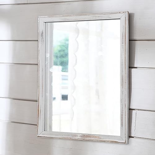 AAZZKANG Rustic White Large Wall Mirror 20x16