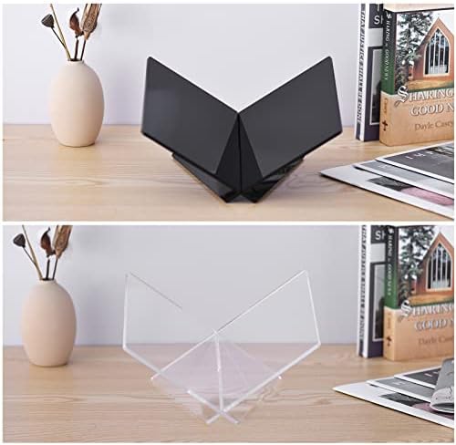 BUZHI X-Shaped Acrylic Cookbook Stand for Books and Magazines