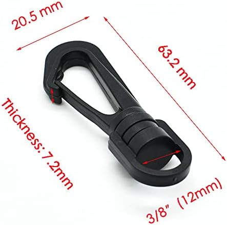 10pcs Plastic Swivel Snap Hooks for Paracord Backpack Straps
