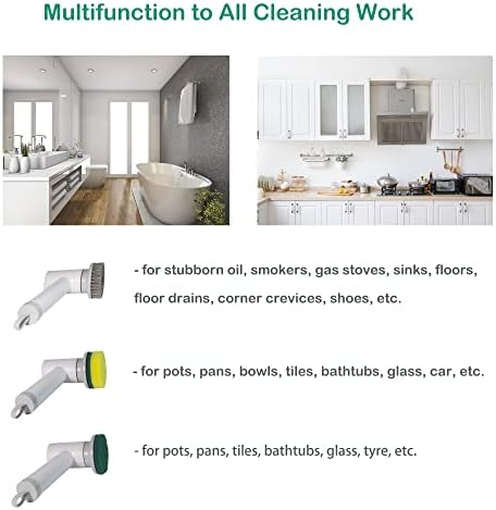 Amvnotia Electric Spin Scrubber with 3 Brush Heads and 2 Speeds