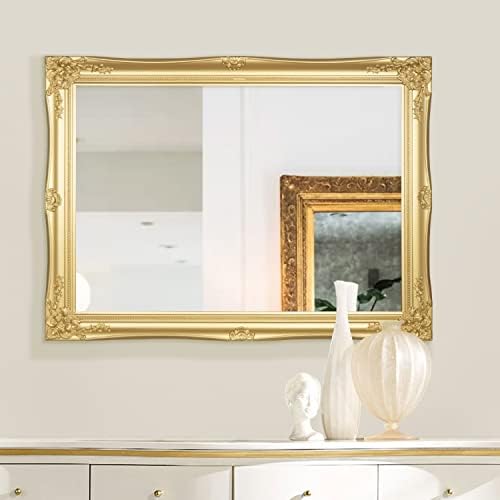 HA 32x24 Framed Wall Mirror Gold