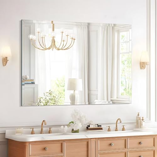 DOIMUSIM Frameless Mirror 14x18 Inch Wall Mount 1