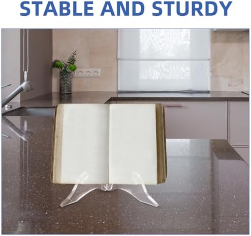 Zerodeko Acrylic Cookbook Stand Holder Book Display