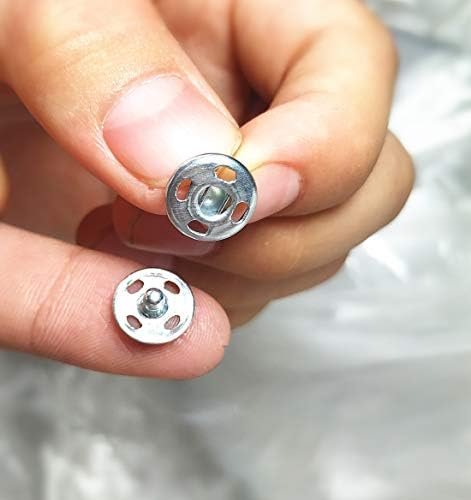 120 Sets Silver Snap Buttons for Sewing 3 Sizes
