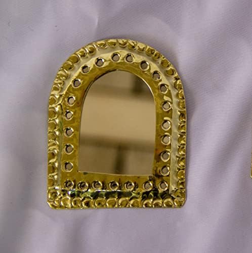 Handmade Brass-Arch Mirror with Silver Engraving 1