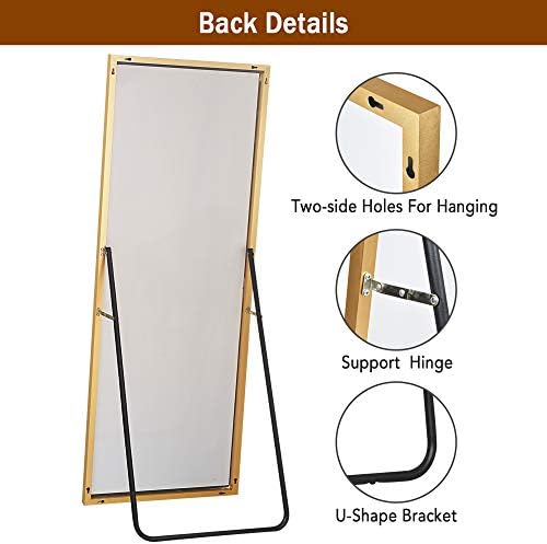 BEHOME Full Length Standing Mirror - 65x22 Gold Aluminum Frame