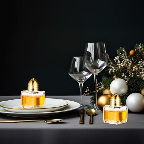 24 Pcs Cube Salt Pepper Shakers with Gold Tops