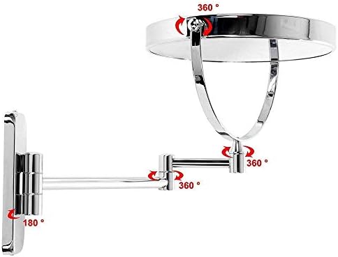 LZHIANG 8 Inch Adjustable Magnifying Wall Mirror 1