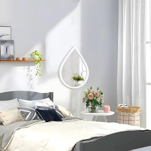 FEUFOAM Teardrop Wall Mirror with Wood Frame