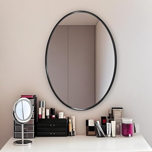 HD Bathroom Mirror 40x60cm Modern Black Wall Mount
