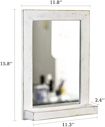 Funerom Farmhouse Wall Mirror with Shelf