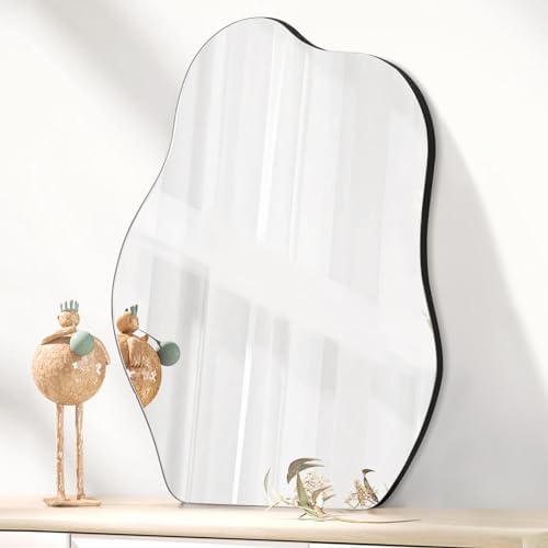Lzuso Asymmetrical Cloud Wall Mirror Decor