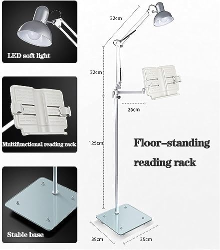 Foldable Reading Stand with Clamp and 360 Rotating Base