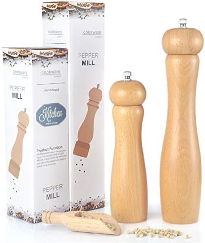 Wooden Salt Pepper Mill with Adjustable Grind