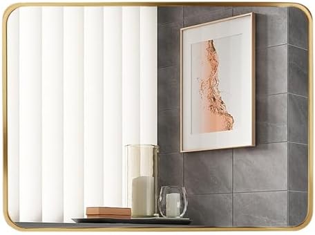 TZUFA Rectangle Wall Mirror - Gold 40x60CM157x236IN 1