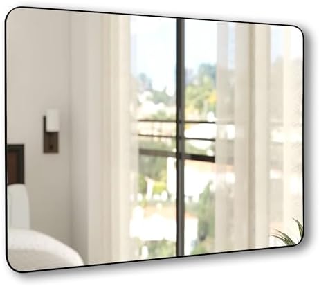 CULER 30x40 Inch Black Frosted Wall Mirror