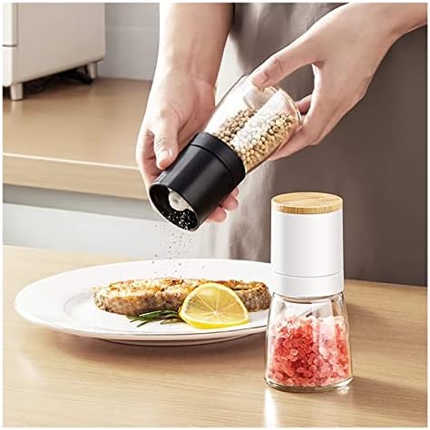LEIXIUSM Refillable Pepper Mill 2pc Ceramic Grinders 1