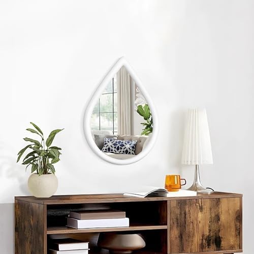 FEUFOAM Teardrop Wall Mirror with Wood Frame