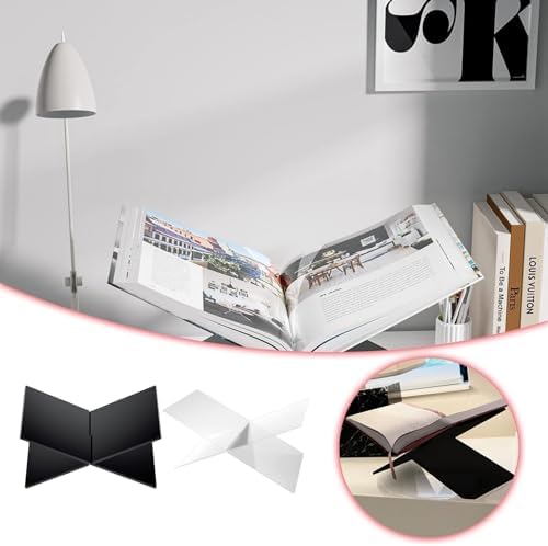LEOP Clear Acrylic Book Stand for Books Tablets and Magazines