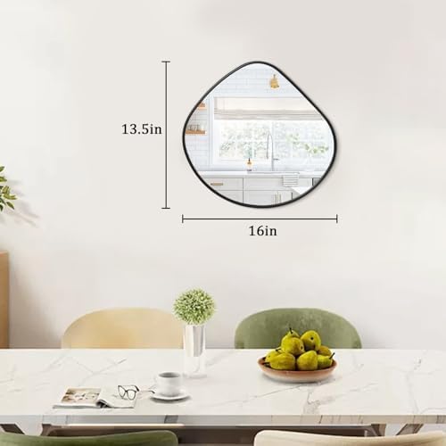 Modern Irregular Metal Framed Wall Mirror