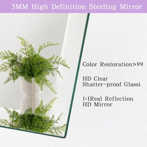 DOIMUSIM Frameless Mirror 14x18 Inch Wall Mount 1