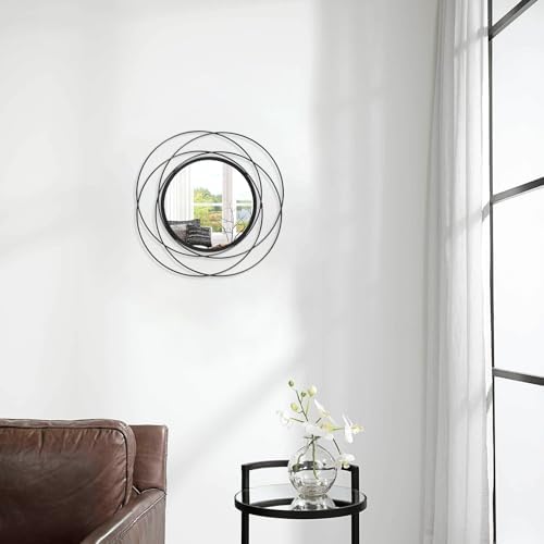 Black Small Round Wall Mirror 12 x 12 1